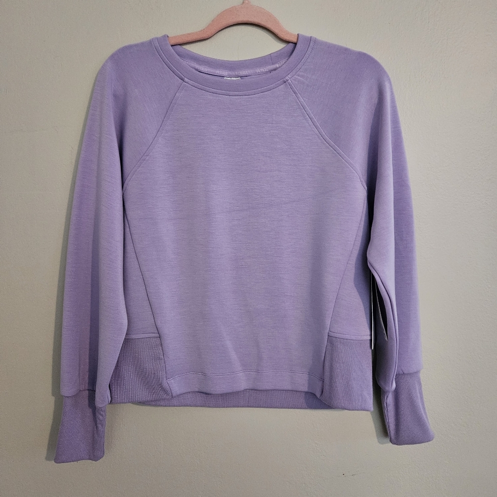 NWT RBX Active Women's Purple Long Sleeve Crew Neck Pullover Super Soft Small